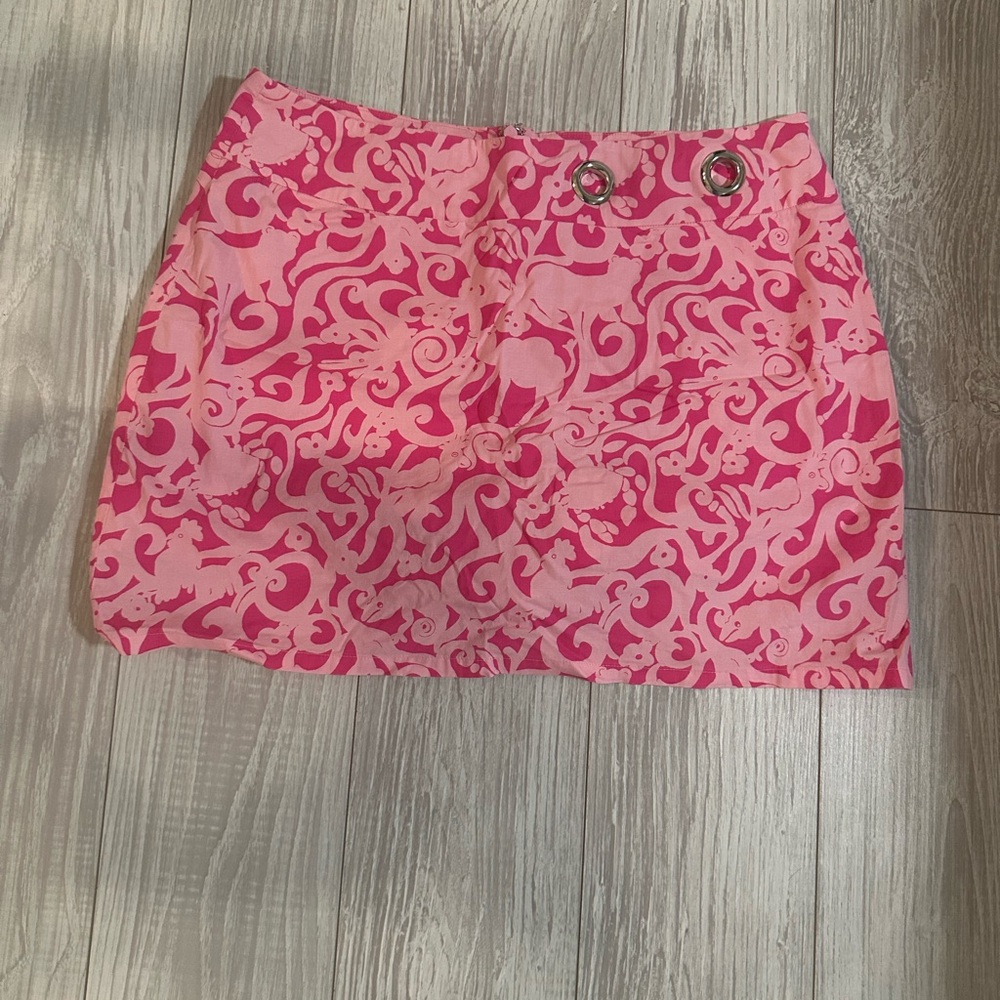 Lilly Pulitzer Vibrant Pink Mini Skirt, Size 10